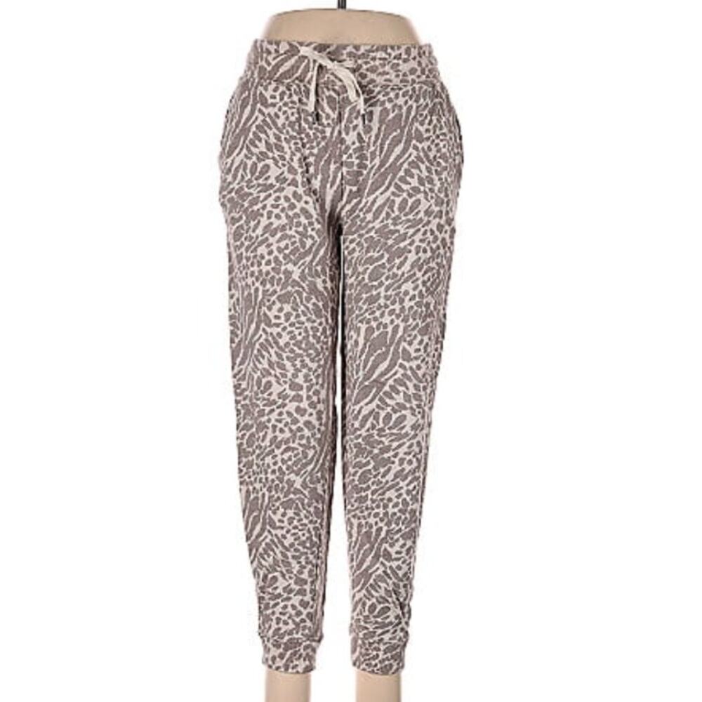 RAILS Oakland Animal Spots Slim Fit Jogger Bottoms Pants Natural Cream Taupe  L